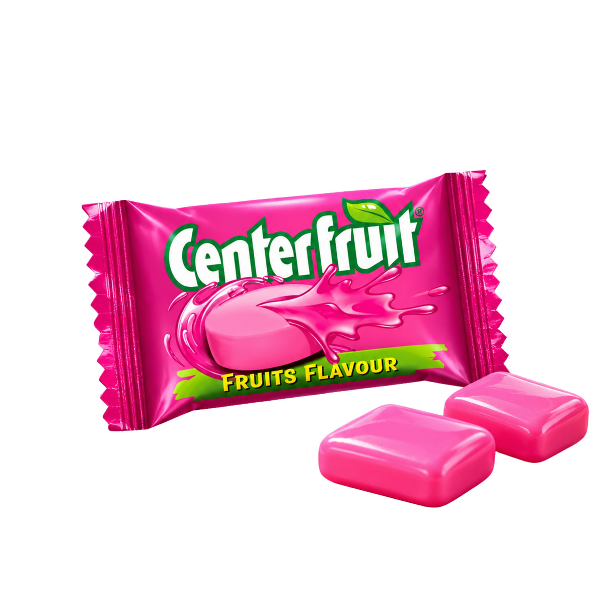 Center Fruit product on white background