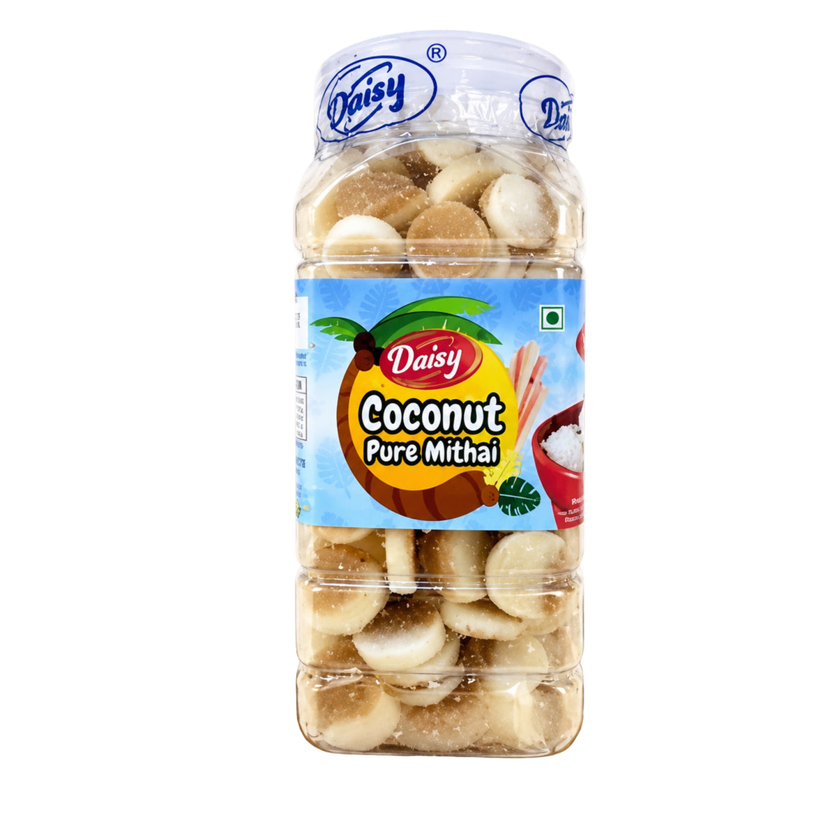 Coconut Candy product on white background