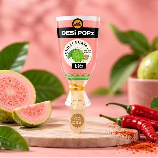 Chilli Guava + Spicy Lollipop | Pack of 5 | GoDesi Popz | Bachpan Bites