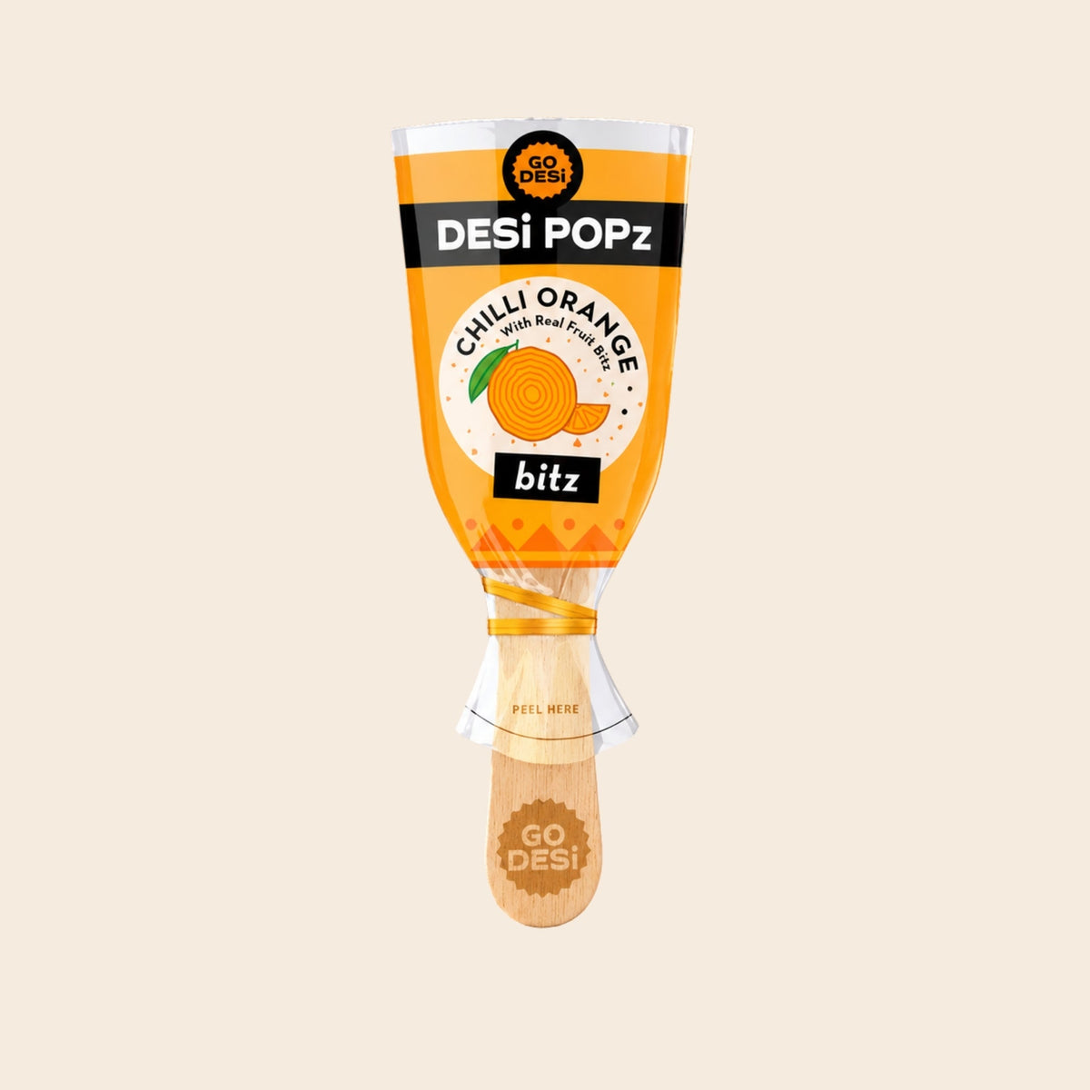 Chilli Orange + Spicy Lollipop | Pack of 5 | GoDesi Popz | Bachpan Bites