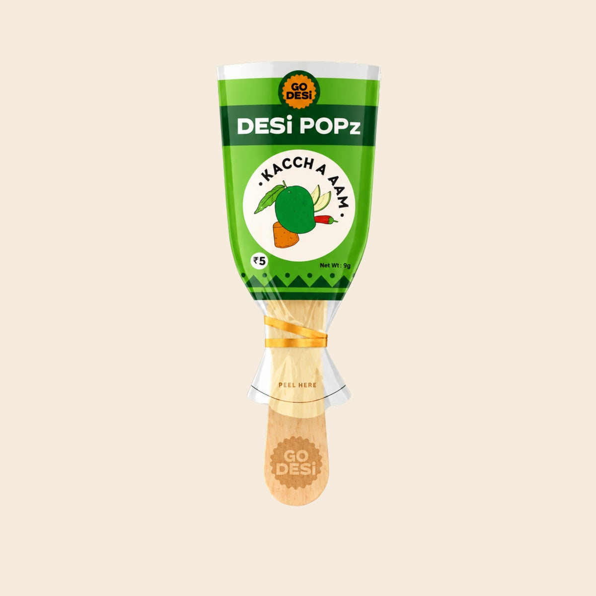 Kacha Aam + Spicy Lollipop | Pack of 5 | GoDesi Popz | Bachpan Bites