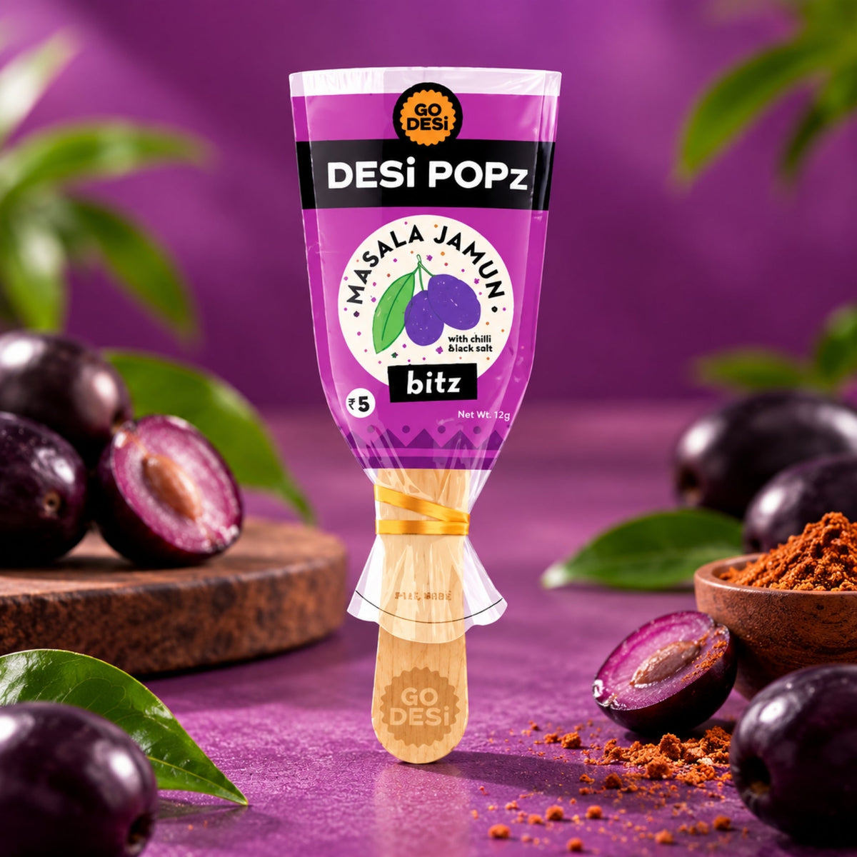 Masala Jamun + Spicy Lollipop | Pack of 5 | GoDesi Popz | Bachpan Bites