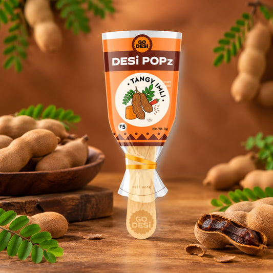 Tangy Imli + Spicy Lollipop | Pack of 5 | GoDesi Popz | Bachpan Bites