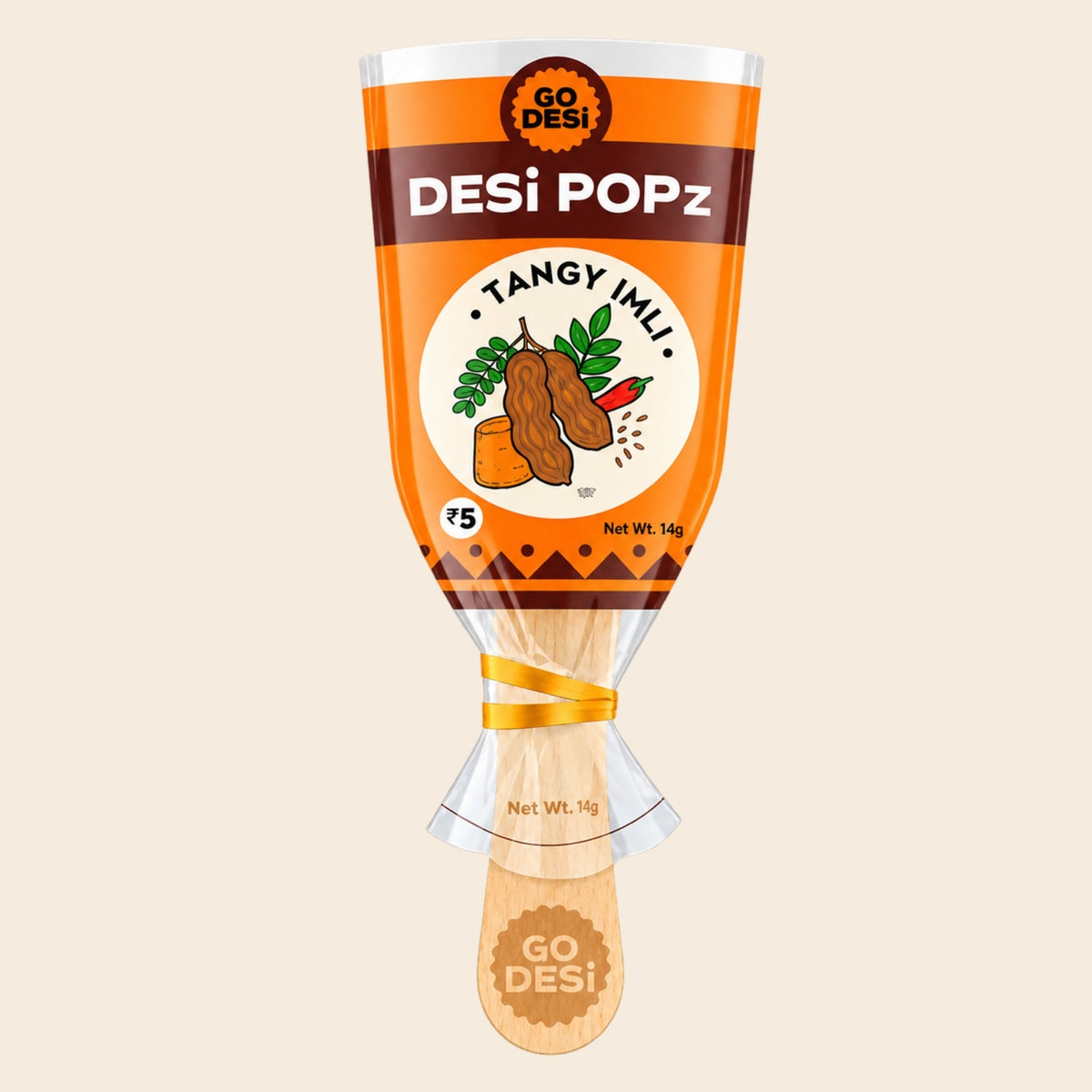 Tangy Imli + Spicy Lollipop | Pack of 5 | GoDesi Popz | Bachpan Bites
